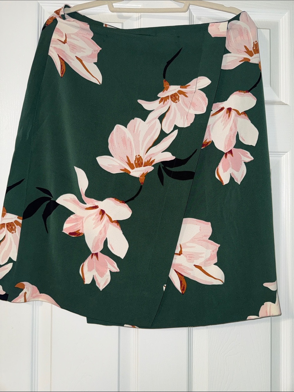 Ann Taylor Factory dark olive green skirt with floral detail